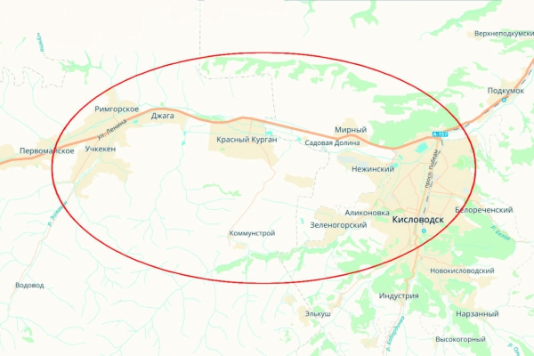 Карта охвата Кисловодск